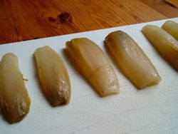 Endibias rellenas de champiñones