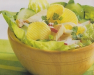 Ensalada con trucha ahumada