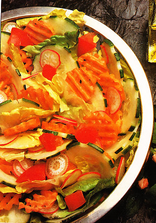 Ensalada con zanahorias picantes