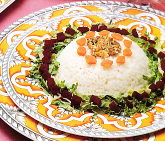 Ensalada de arroz con remolacha