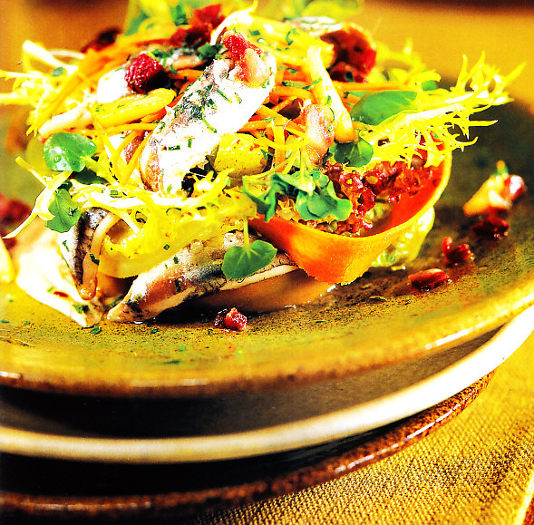 Ensalada de boquerón escaldado