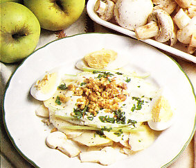 Ensalada de champiñones crudos