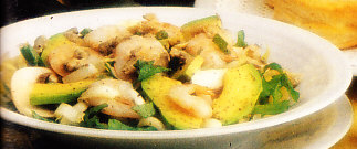 Ensalada de endibias y gambas
