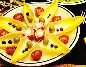Ensalada de endibias y rabanitos
