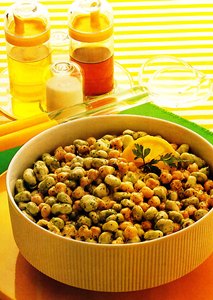 Ensalada de garbanzos y habas