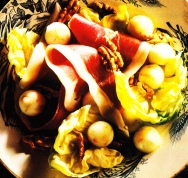 Ensalada de jamón con manzana