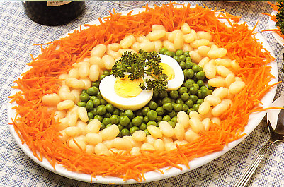 Ensalada de judías y guisantes