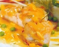 Ensalada de lubina y mango