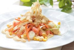 Ensalada de maíz con humus