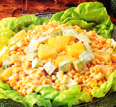 Ensalada de maíz y piña