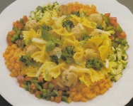 Ensalada de pasta de lacitos y albóndigas