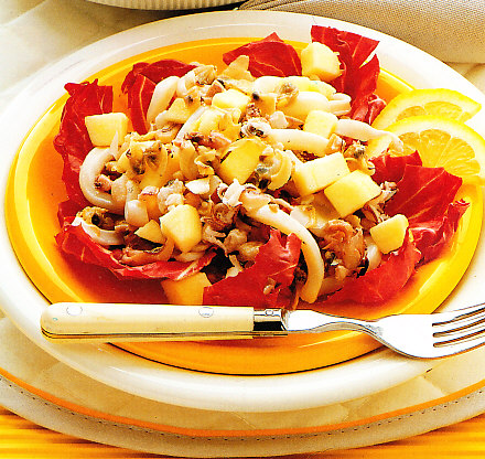 Ensalada de patatas con marisco