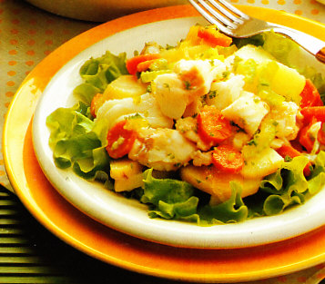 Ensalada de patatas y bacalao