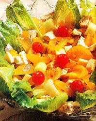 Ensalada de pollo con frutas
