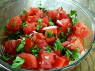 Ensalada de sandía y tomate