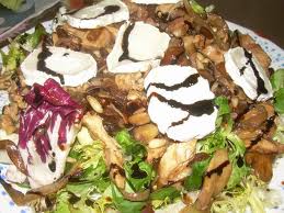 Ensalada de setas templadas