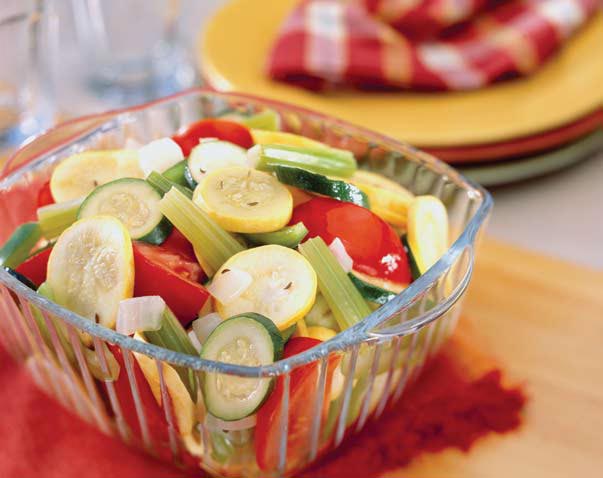 Ensalada de vegetales aromatizados