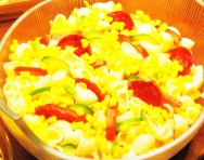Ensalada mediterránea de pasta y salchichón