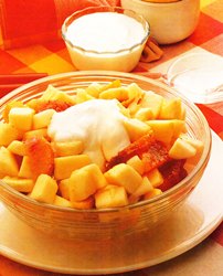 Ensaladilla de frutas con crema de yogur