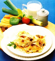 Envuelto de lenguado con bechamel al queso