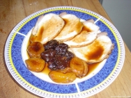 Escalopas de cerdo con uvas