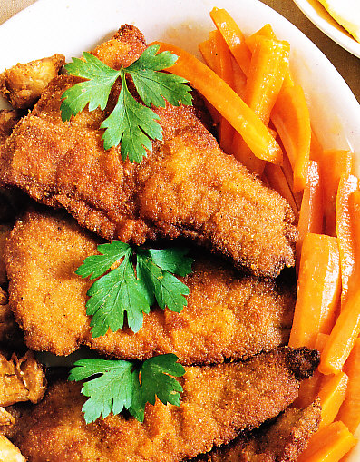 Escalopes rellenas con champiñones