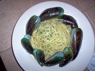 Espaguetis con mejillones