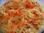 Espaguetis con salmón