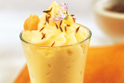 Espuma de garbanzos y aceite de comino