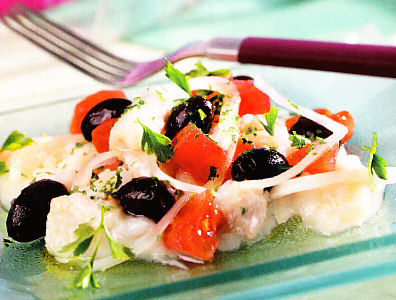 Esqueixada de bacalao y atún