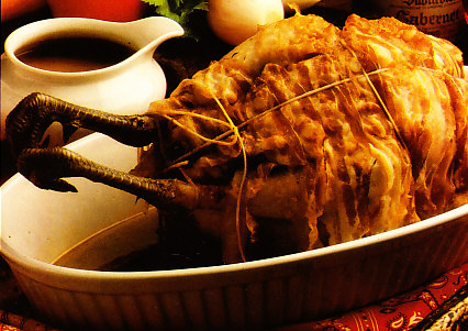 Faisán relleno de foie-gras
