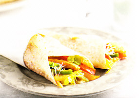 Fajitas de pollo y varduras