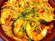 Fideos con congrio