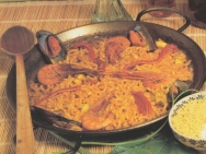 Fideuá con gambas rojas