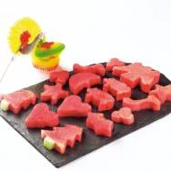 Figuritas de sandía fashion un postre para niños