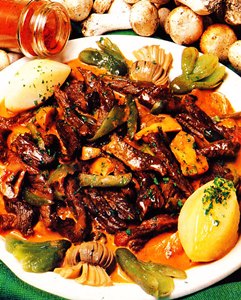 Filete de buey stroganoff