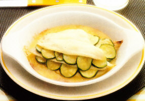 Filetes de lenguado con calabacín