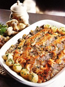 Filetes de lenguado con quisquillas y berberechos