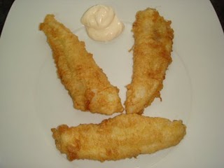 Filetes de lenguado rebozados
