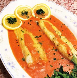 Filetes de pescado en salsa de yogur