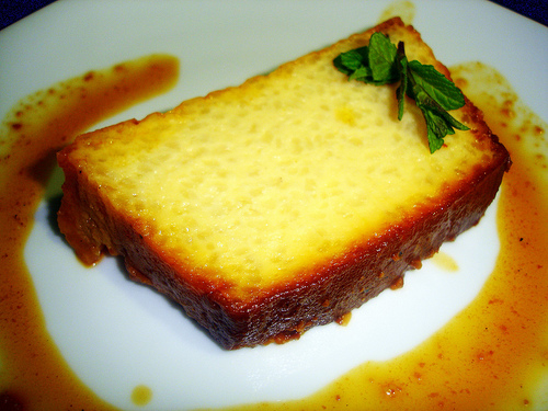 Flan de arroz con leche