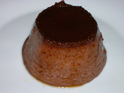 Flan de chocolate amargo