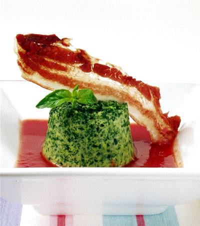Flan de espinacas