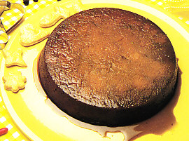 Flan de manzana