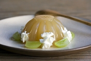 Flan de pera