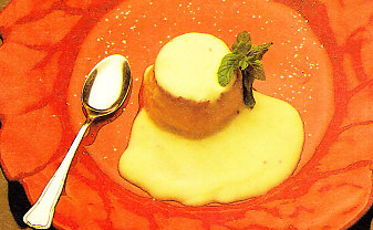 Flan de reineta al licor