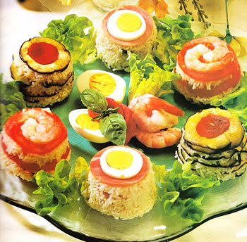 Flanecitos de arroz decorados