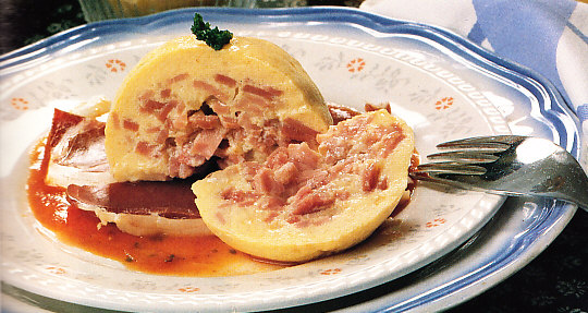Flanes de jamón en microondas