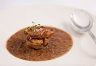 Foie con lentejas