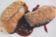 Foie gras fresco con costra de borregos